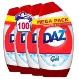 Daz Gel Laundry Detergent, 100 Washes – 875ML X 4 (£12.24 Max S&S)