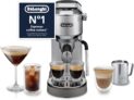 DeLonghi Dedica Duo EC890.M, Traditional Barista Pump Machine, Espresso And Cold Brew, Manual Coffee Machine With My LatteArt Steam Wand, 15cm Wide, 2 Espresso, Touch Display, Mug up to 13cm, Metal
