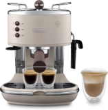 DeLonghi Vintage Icona Traditional Barista Pump Espresso Machine, Coffee and Cappuccino Maker, ECOV311BG, 1.4 liters, Cream