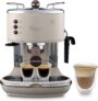 DeLonghi Vintage Icona Traditional Barista Pump Espresso Machine, Coffee and Cappuccino Maker, ECOV311BG, 1.4 liters, Cream