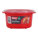 Decor Microsafe 800ml round Food Container Microwave/Freezer/Dishwasher Safe Red