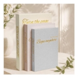 Decorative Storage Boxes 3-Pack – Fake Book Storage – Beige