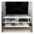 Decorotika Pueblo 4 Shelf Black and White Wide TV Unit