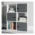 Decorotika Tilton White and Anthracite 3 Door 3 Shelf Bookcase