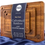Deer & Oak 3-Piece Carbonised Bamboo Chopping Board Set – With Voucher