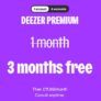 Deezer Premium Subscription for 1 User 3 Months Free for New Users (Then £11.99/month)