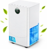 Dehumidifiers for Home, Compressor Dehumidifier with Laundry Dry, Ultra-quiet, Energy-efficient, Digital Humidity Display, Continuous Drainage and 24 Hour Timer, Ideal for Bedroom Damp, Laundry Drying