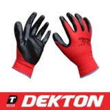 Dekton Ultra Grip Working Gloves Black/Red Nitrile 10/Xl For Diy, Tradesmen