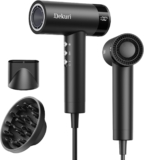 Dekuri Hair Dryer, 110,000 RPM High Speed Motor Hairdryer for Ultra-Fast Drying, 200M Ionic Care for Smooth & Shiny Hair, Lightweight with Magnetic Nozzle & Diffuser (Matte Black)