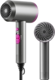 Dekuri Hair Dryer, Powerful Fast Drying Hairdryer, Millions Negative Ions with 7 Modes, Hairdryers for Women Man (Black)