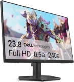 Dell 24 Gaming Monitor – SE2426HG, Full HD (1920×1080), 240Hz, Fast IPS, 0.5ms, AMD FreeSync Premium, 99% sRGB, HDR10, VESA (100x100mm)