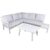 Dellonda Kyoto 3 Piece Aluminium Outdoor Corner Sofa Set, White – DG53 – Sold by Dellonda / FBA