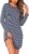 Demegimi Womens Nightdress Long Sleeve Striped Sleepwear Cotton Nighties for Womens Knee Length Nightshirt Soft Lounge Nightgown