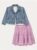 Denim Jacket T-shirt and Maxi Skirt Outfit. Free C&C