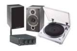 Denon DP-29F (Silver), Fosi Audio BT20A & Wharfedale Diamond 9.0 (Black) Stereo Amplifier & Turntable with Bookshelf Speakers Per Pair
