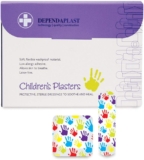 Dependaplast Childrens Washproof Plaster – Fun Designs, Sterile, Low-Allergy, Breathable, Assorted (Pack of 100)