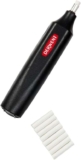 Derwent Battery-operated eraser pen, includes 8 spare erasers, suitable for graphite, colored and pastel pencils, professional quality