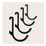 Designfactory Hamburg Utensil Holder – Self-Adhesive Rail, 4 Hooks