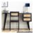 Desser Venice 2 Drawer Black Rattan and Mango Wood Dressing Table Set