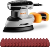 Detail Sander Electric: DEKOPRO 180W Mouse Sander Corded Sanders Hand Tool 13000 RPM with Dust Collector, 15pcs Sandpaper – Ideal for Sanding Polishing Removing Woodworking DIY