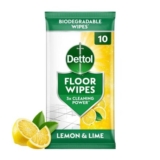 Dettol Multipurpose Antibacterial Biodegradable Floor Cleaning Wipes Lemon X10