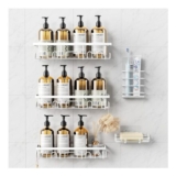 Deyhoc 5-Pack Stainless Steel Shower Caddy, White