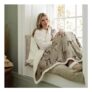 Deyongs Sherpa Sterling Stag 140x180cm Mocha Heated Throw