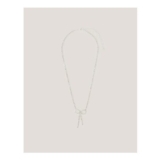 Diamant Bow Necklace – Silver-Tone, 41cm