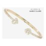 DiamonFlash Baguette Heart Bangle Gold Tone