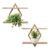 Diamond-Shaped Floating Shelves, 2-Pack, Solid Wood