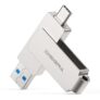 DigiEra USB Flash Drive 128GB, USB 3.2 Dual Interface (USB-A & Type-C), 500MB/s High-Speed Read, Metal Body (LUS320)