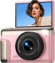Digital Camera 4K for Photography Vlogging: 64MP Compact Photo Camera for Video 180 Flip Screen 3 Portable Digital Cameras with 16X Digital Zoom for Kids Beginners Adults Pink(SD Card Not Included)