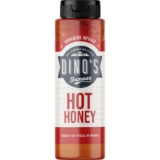Dinos Famous All American Style Hot Honey Habanero Sauce, 350g