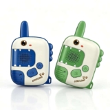 Dinosaur Kids Walkie Talkies 2 Pack, Long Range Clear Voice Two Way Radio Toy with Portable Back Clip