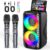 Dislocati Portable Bluetooth Karaoke Machine 2 Microphones:TWS Mode & LED Light, Vocal Removal,8H Battery PA System Supports USB/TF/AUX for Home Party Outdoor Birthday Gifts Girls