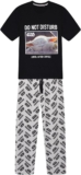 Disney Mens T-Shirt And Long Leg Pyjama Bottoms – The Mandalorian The Child Grogu Pyjama Set Black Grey 2 Piece Short Sleeve Top With Printed Lounge Shorts BCI Cotton Sizes S XL