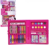 Disney Minnie Mouse Colouring Art Set with Case for Kids Colouring Stationery Kit with Paintbrush, Watercolours, Pencil Colours, Markers, Stickers & More Best Gift to Boost Creativity, Ages 3