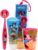 Disney Minnie Mouse Kids Toothbrush Set Gift BPA-Free Extra Soft Bristles Toothbrush with Protection Cap, Suction Cup, Mint Flavour Toothpaste, Multi-Purpose Cup, Toiletry Bag for Children 3-12