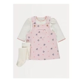 Disney Minnie Mouse Pinafore Bodysuit and Tights Outfit