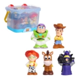 Disney Toy Story Bath Caddy Set with 5 Figures, Wall-Mount