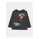 Disney the Incredibles Charcoal Long Sleeve T Shirt