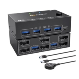 DisplayPort KVM Switch for 2 Monitors and 2 Computers