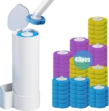 Disposable Toilet Brush & Holder Set with 48 Refills (1)