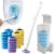 Disposable Toilet Brush with 30 Refills, Bowl Toilet Brush with Wall Mounted Holder, Limescale Remover Cleaning for Hygienic Bathroom Cleaning