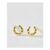 Dixon Hammered Horseshoe Gold Plated Stud Earrings