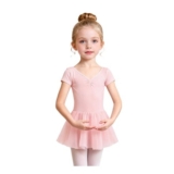 Dmwhsy Girls Ballet Dress Leotard with Skirt Pink