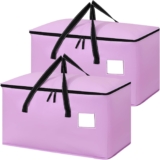 Dntorx 2 Pack 90L Moving Bags, Waterproof Moving Boxes With Zips, Purple