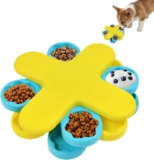 Dog Puzzle Toy 3 levels Interactive Dog Puzzle Feeder Puppy Treat Dispenser Slow Feeder Bowl Interactive Dogs Treat Toy for Mental Enrichment IQ Training & Anxiety Relief Dog Birthday Gifts