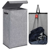 Dokehom Collapsible Laundry Hamper with Lid and Removable Laundry Bags 100L