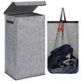 Dokehom Collapsible Laundry Hamper with Lid and Removable Laundry Bags 100L